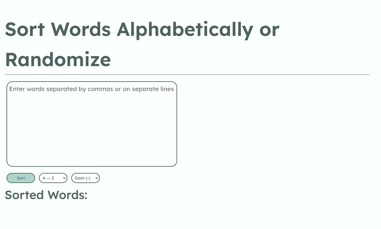 Word Sorter preview